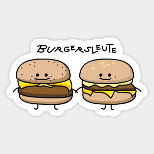  Funny citizen burger couple Sticker